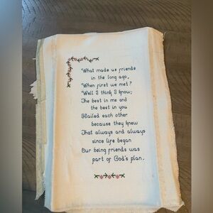 Completed finished cross stitch friendship embroidered stitching